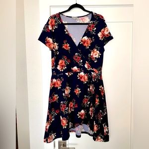 Women’s floral wrap dress